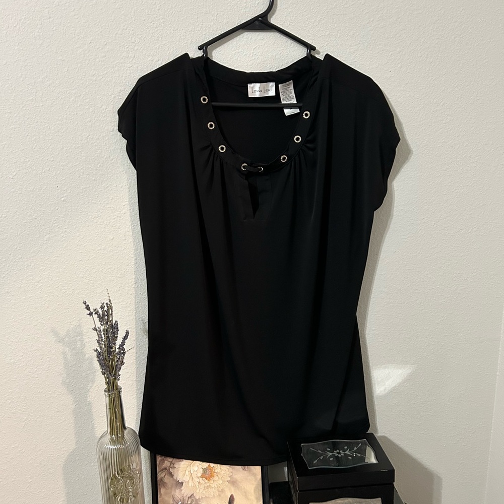 Linda Leal Black Business Top, Size: 2X, Never Worn